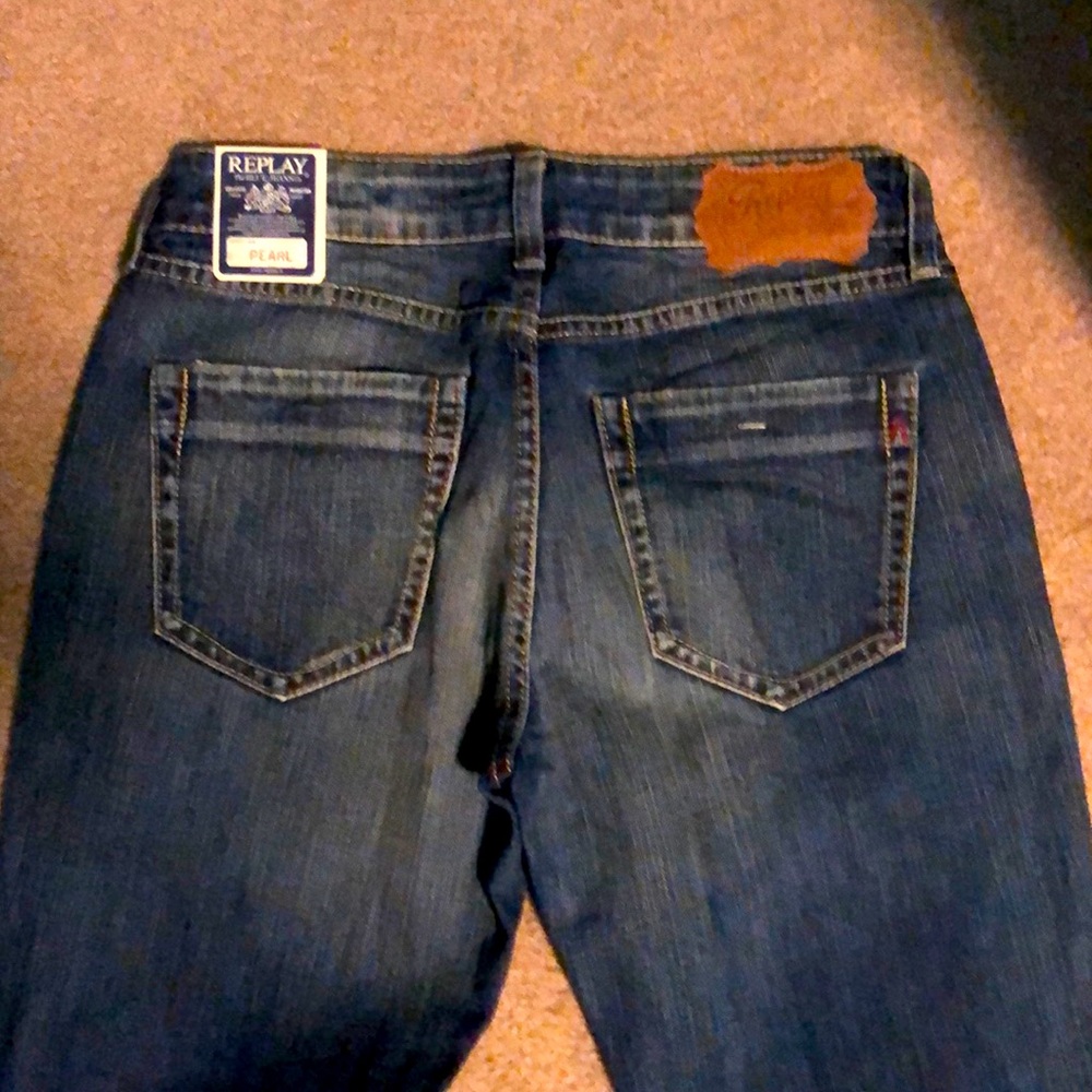 Brand NEW w/tags Replay Women's Pearl Slim Fit Jeans, Denim sz 28W 34L